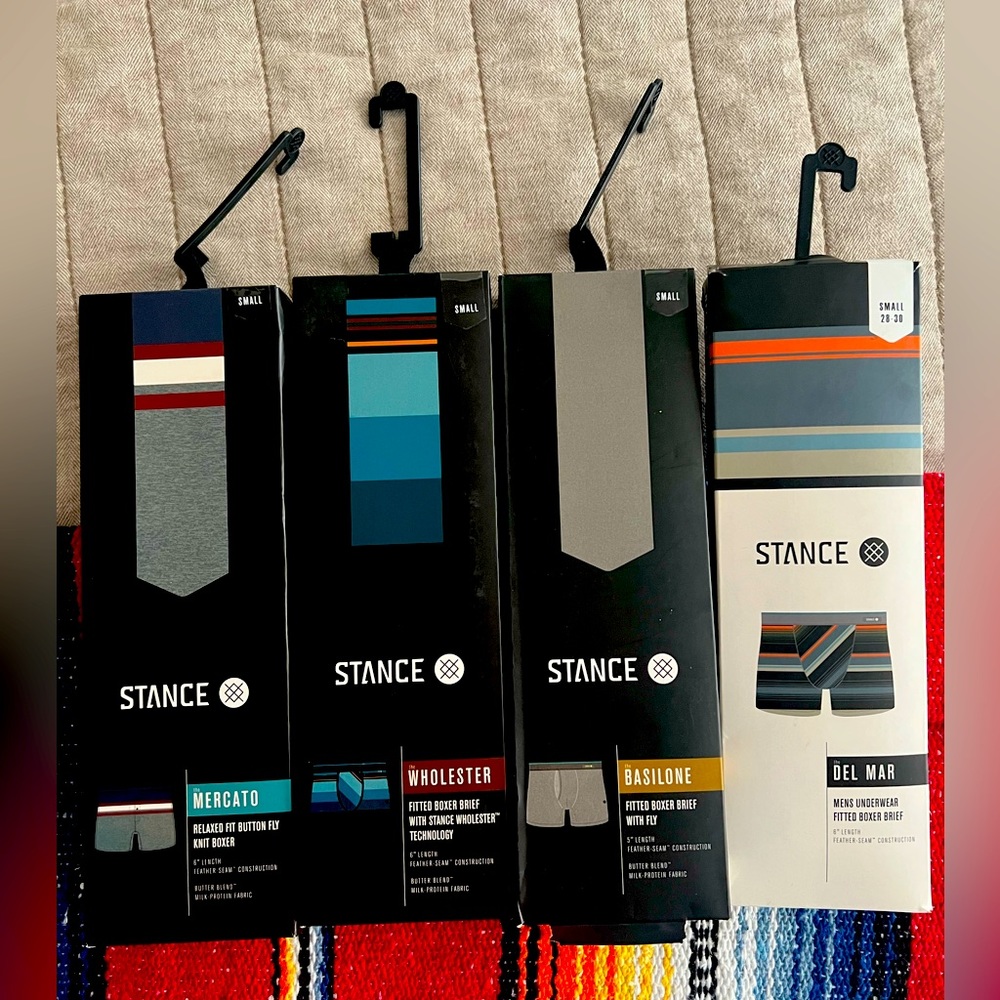 Stance boxer and boxer brief lot of 4. Size Small.